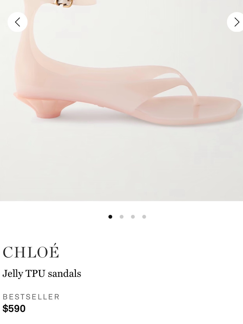 Chloé Blush Pink Jelly Sandals